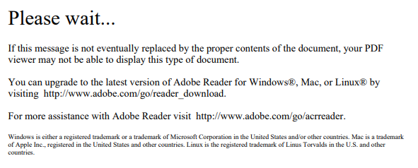 Please Wait adobe error message