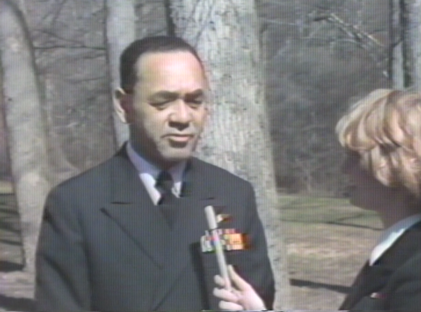 Rear Admiral Lawrence Chambers being interviewed for A Greater Challenge.