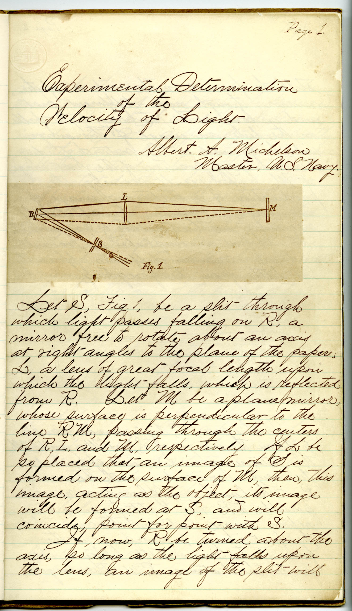 Albert Michelson: Michelson note
