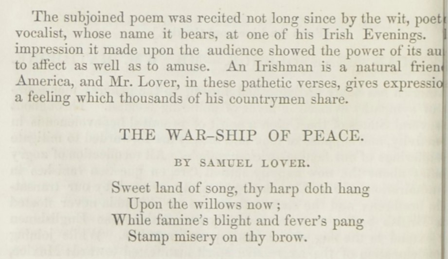 Errand of Mercy: The War Ship of Peace poem