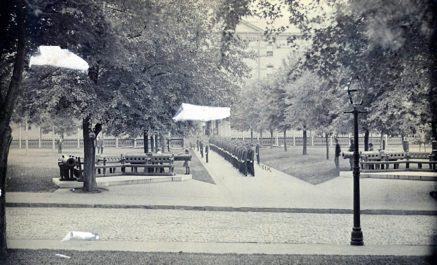History of Dormitories: New Quarters benches 1884