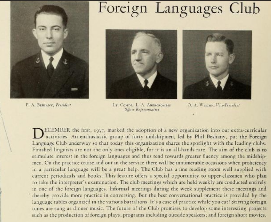 History of Language Instruction: Foreign Languages Club 1938