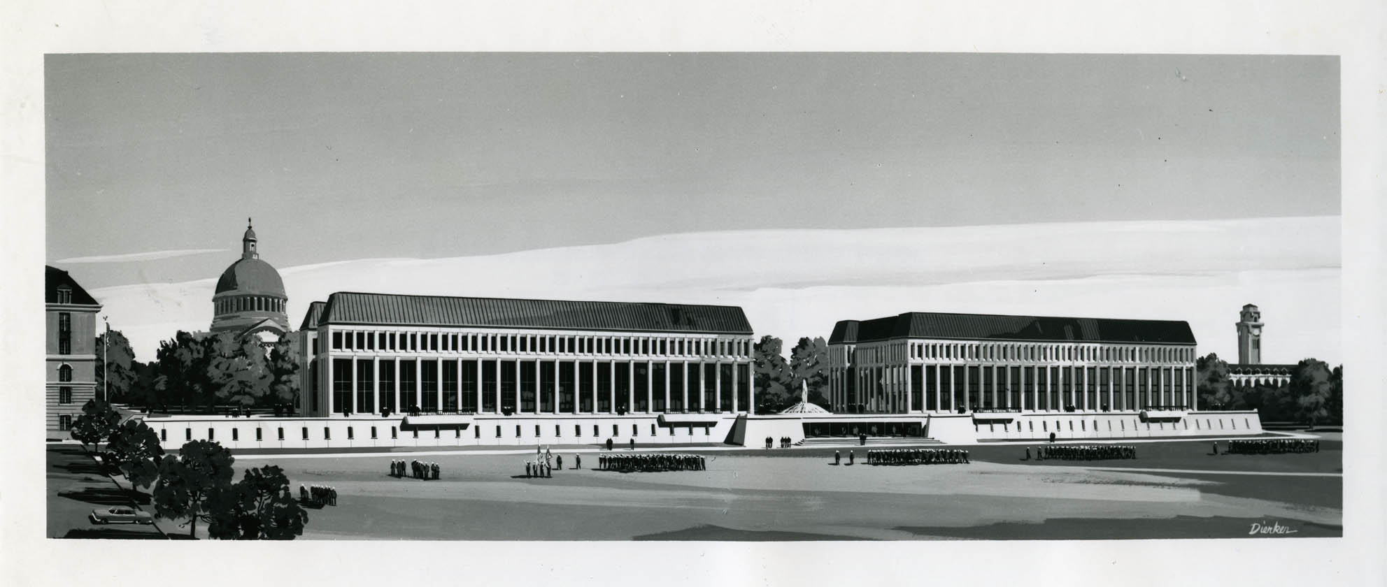 New Naval Academy: Rendering of Michelson and Chauvenet