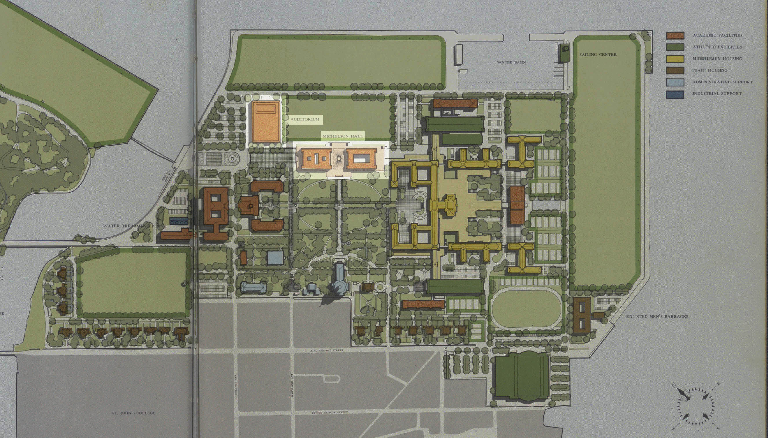 New Naval Academy: Warnecke1965 master plan