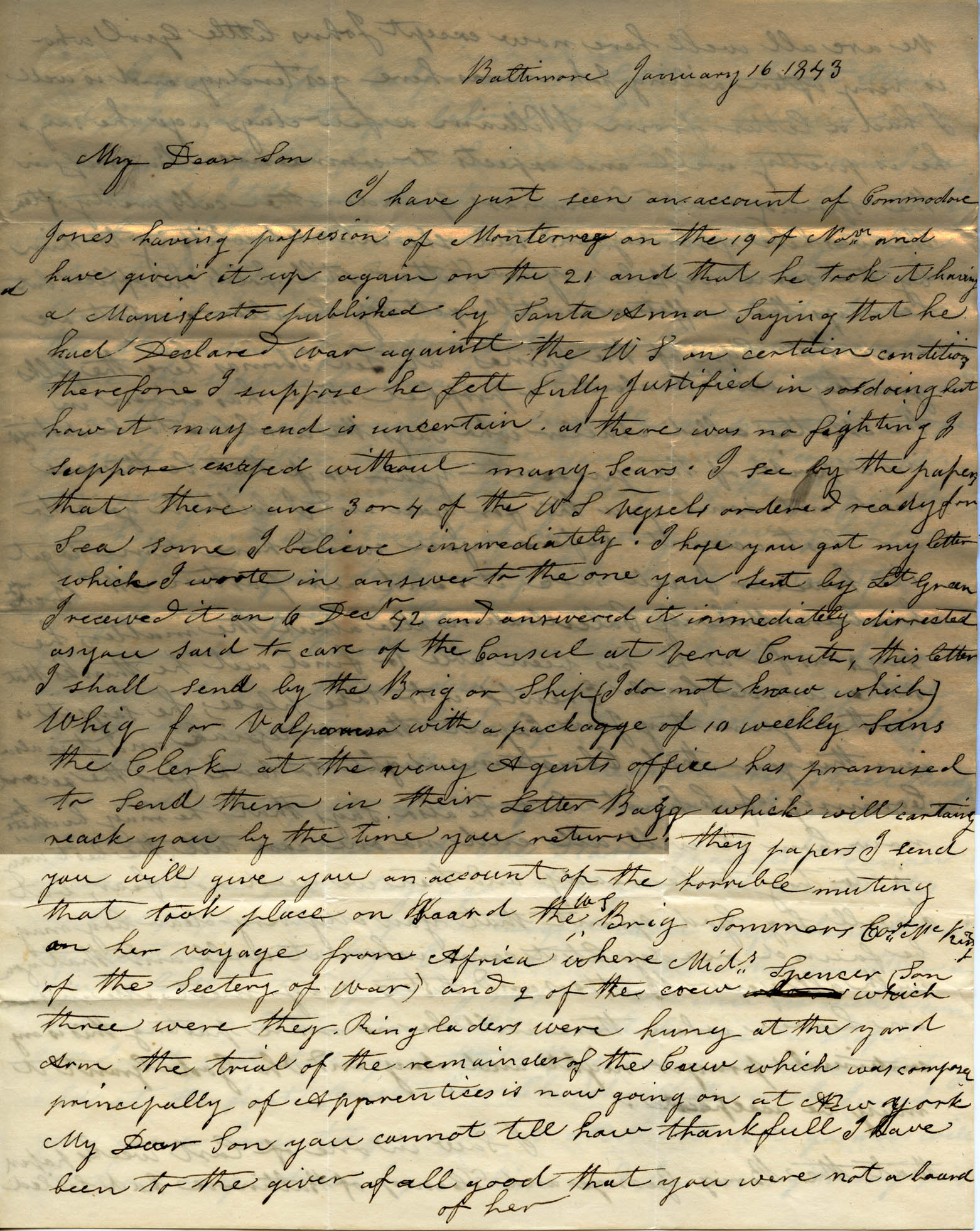 Somers Affair: Roney letter