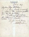 Letter from A. A. Michelson to Major Millikan, November 6, 1917