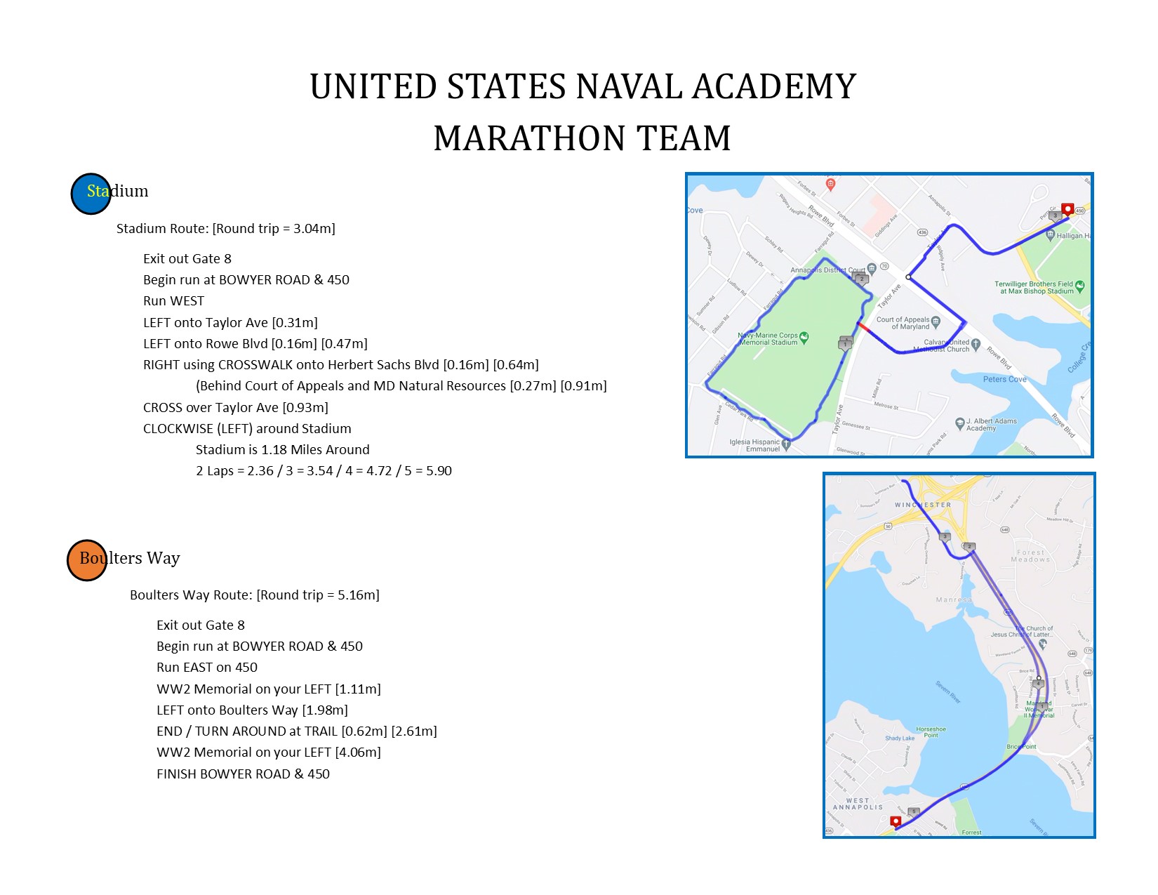 Training Plan Marathon Club USNA