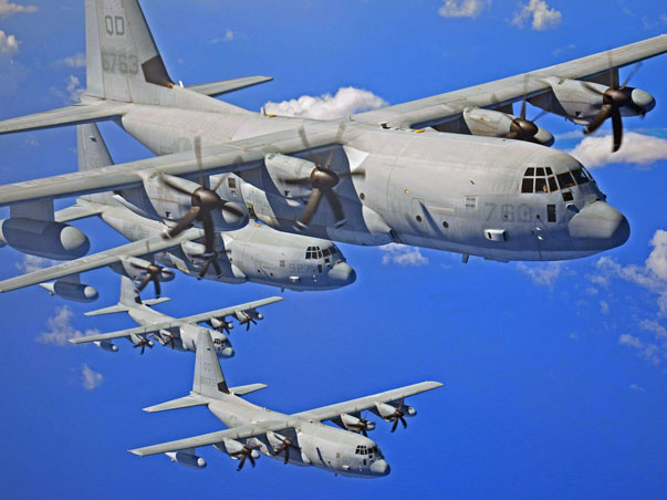 KC-130 tanker transport