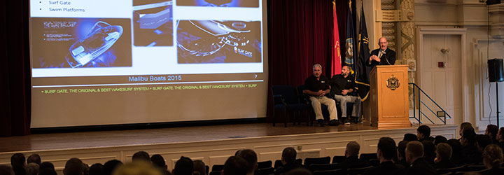 Image for Powerboat Designers Talk Entrepreneurship, Innovation at USNA