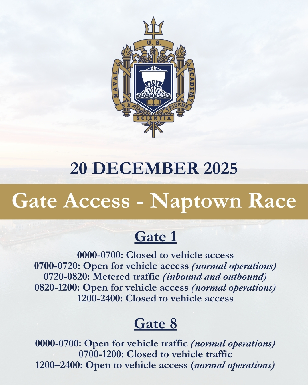 Naval Academy Holiday Gate Hours :: USNA News Center...