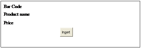 Text Box: Bar Code
Product name
Price