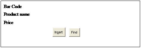 Text Box: Bar Code
Product name
Price