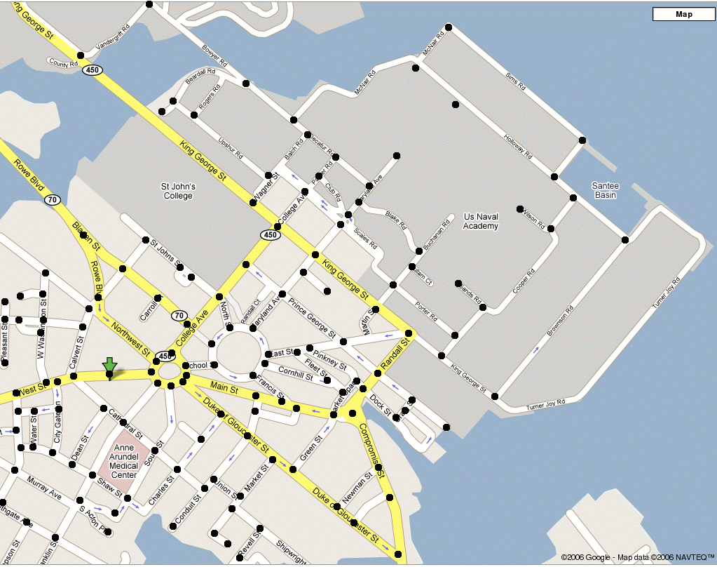 Annapolis waypoints. Find the shortest path using waypoints.